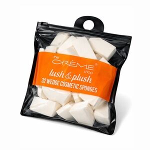 The Crème Shop Lush & Plush 32 Wedge Cosmetic Sponges - White